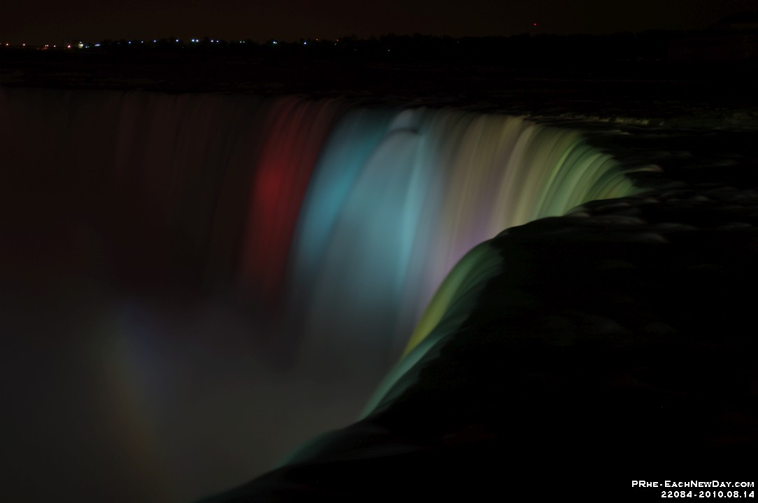 22084Re - Beth - My 100th birthday party - Niagara Falls - Nighttime walk by the Falls